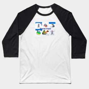 Snow Fun For Kids Baseball T-Shirt